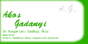 akos gadanyi business card