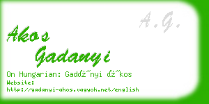 akos gadanyi business card